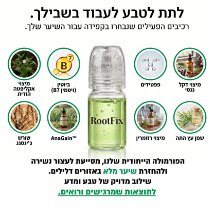 RootFix™ | ערכה לטיפול בנשירה והתקרחות של השיער